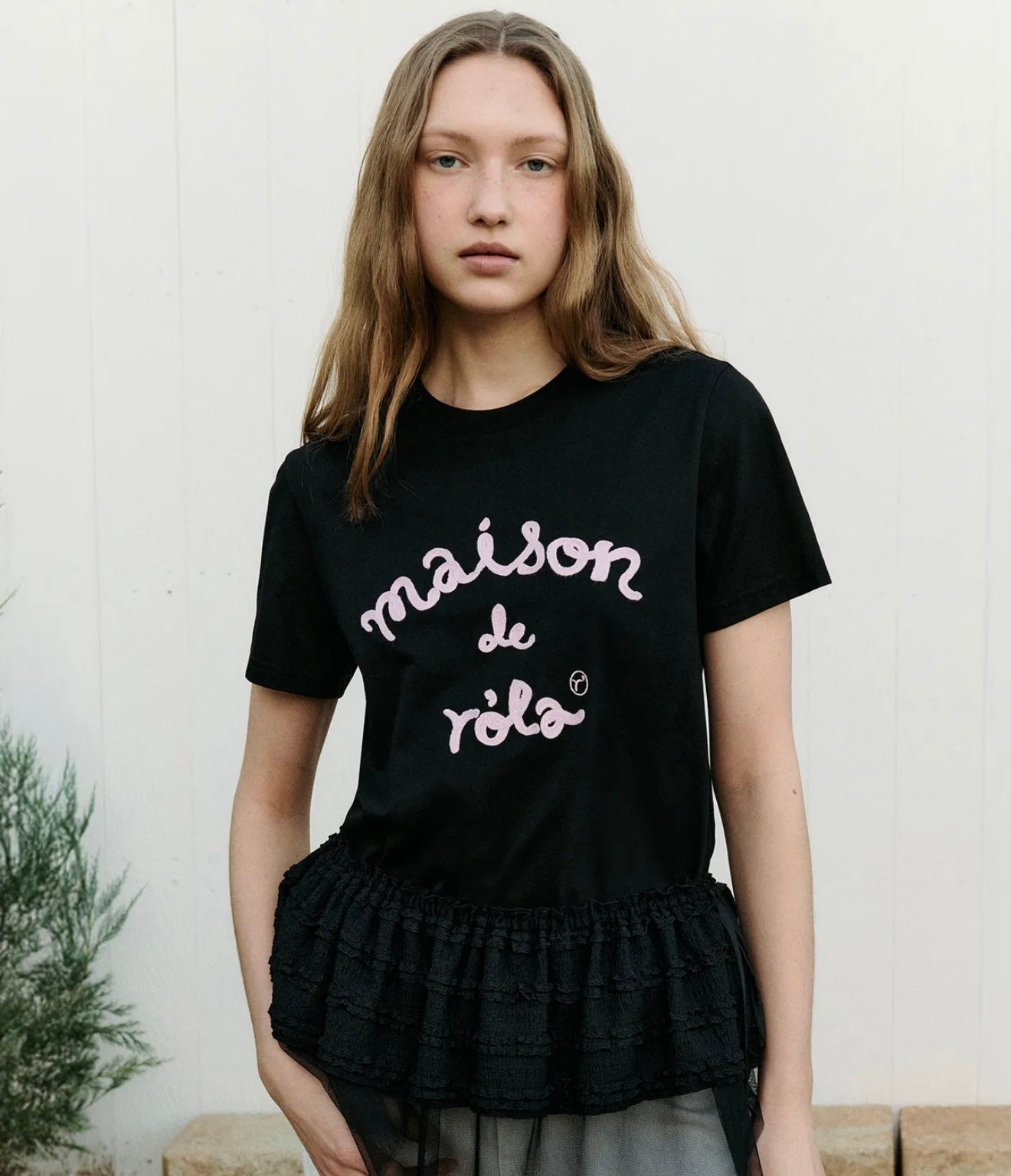 [ROLAROLA] MAISON DE ROLA EMBROIDERY T-SHIRT