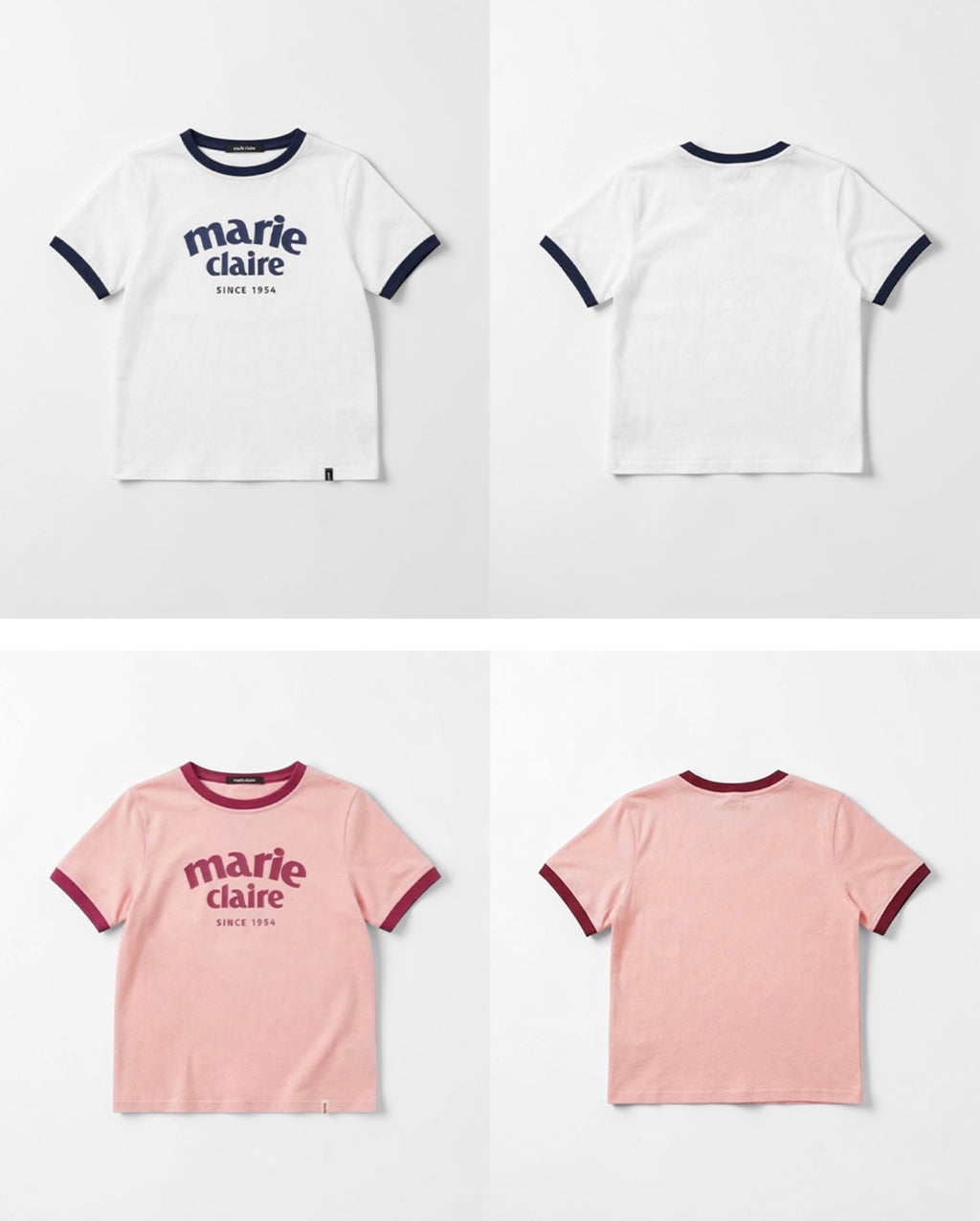 [Marie Claire] Logo Ringer Short Sleeve T-shirt