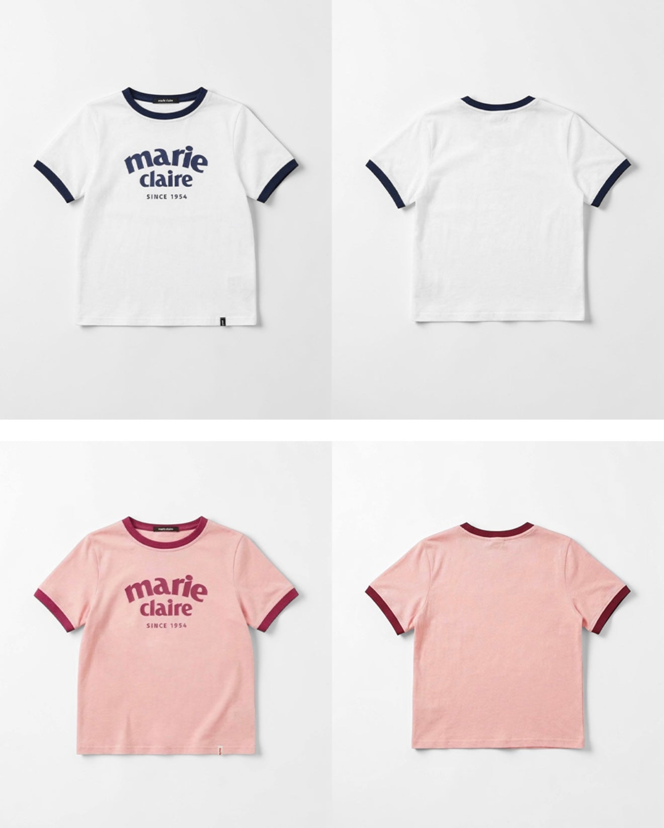 [Marie Claire] Logo Ringer Short Sleeve T-shirt