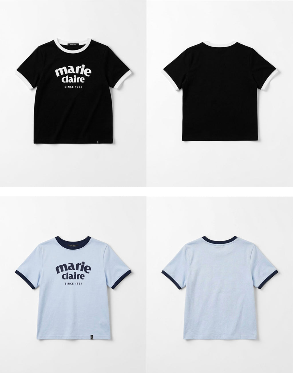 [Marie Claire] Logo Ringer Short Sleeve T-shirt