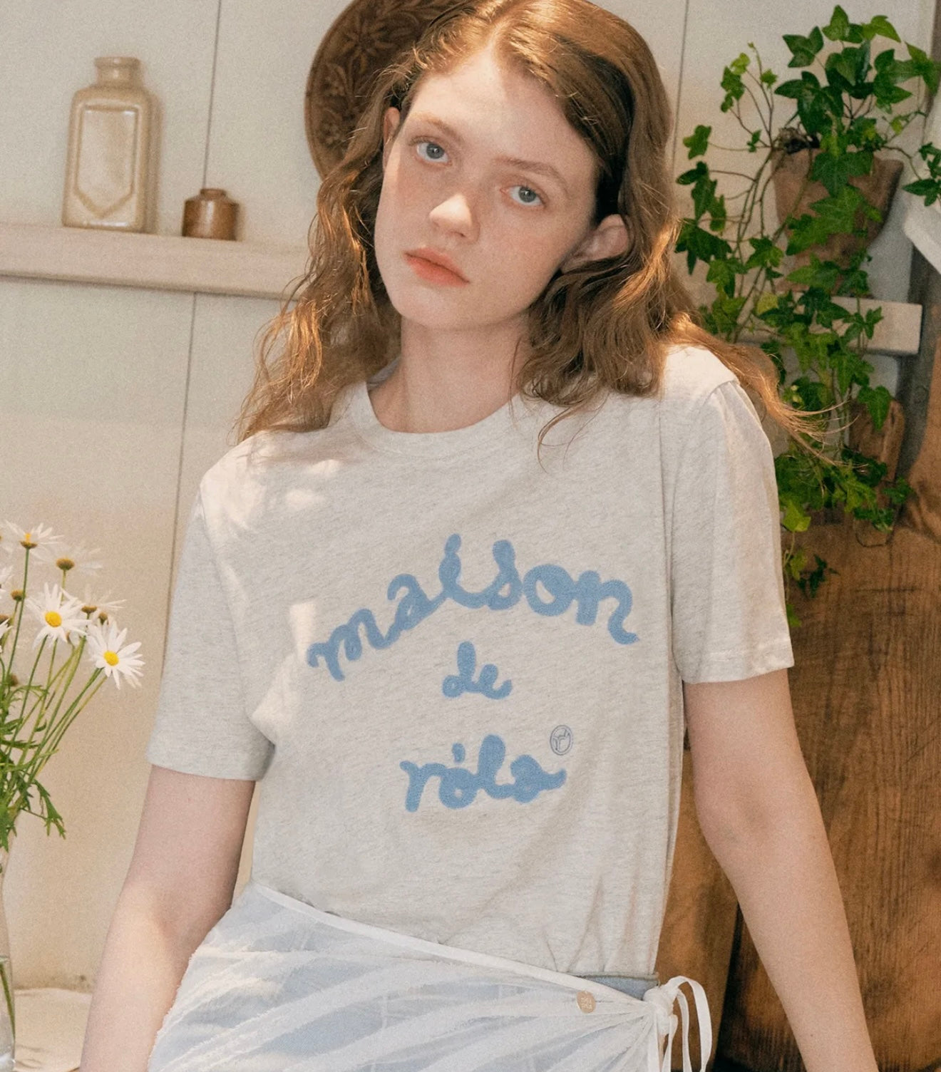 [ROLAROLA] MAISON DE ROLA EMBROIDERY T-SHIRT