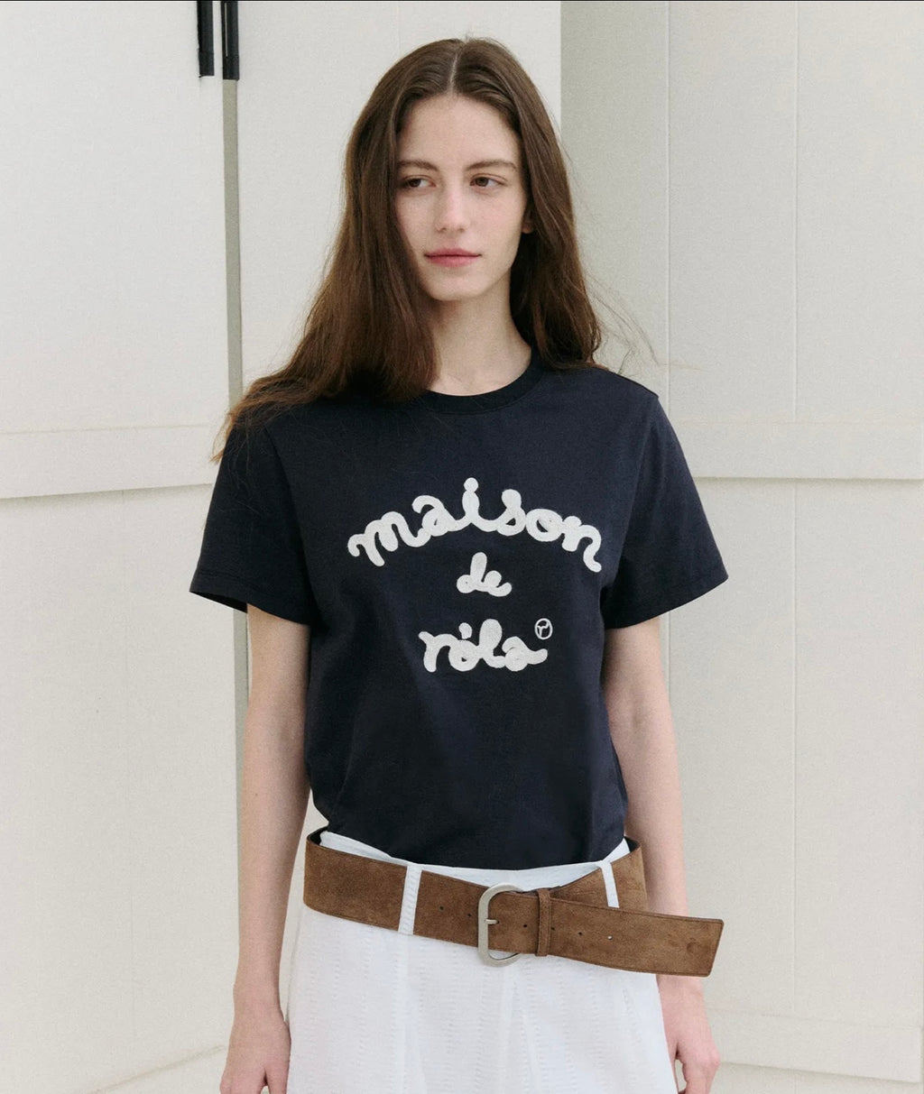 [ROLAROLA] MAISON DE ROLA EMBROIDERY T-SHIRT