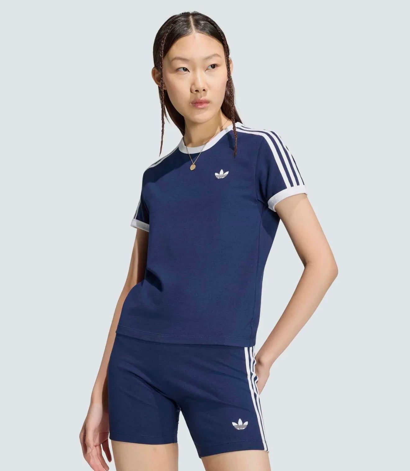 [Adidas] 3-Stripe Slim T-shirt - Night Indigo / KS4777