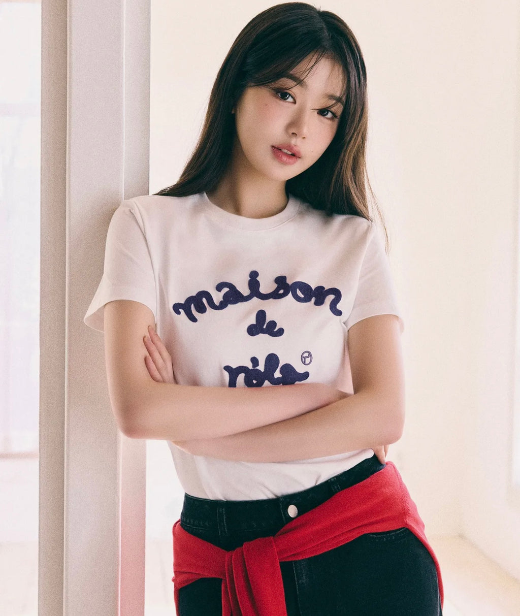 [ROLAROLA] MAISON DE ROLA EMBROIDERY T-SHIRT