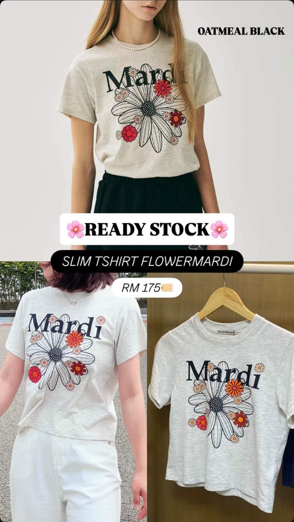 Mardi Slim T-shirt flowermardi blossom
